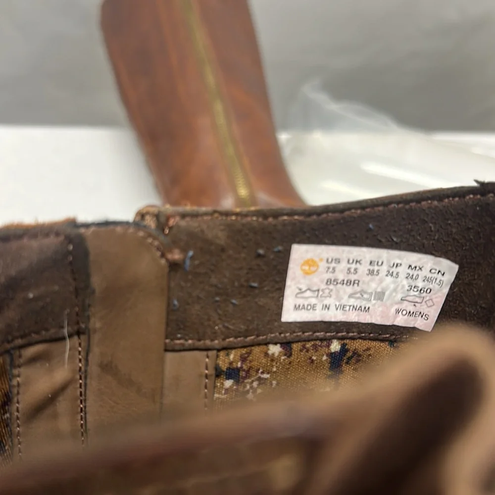 Timberland Savin Hill EUC Brown leather riding boots size 7.5 - Picture 9 of 9